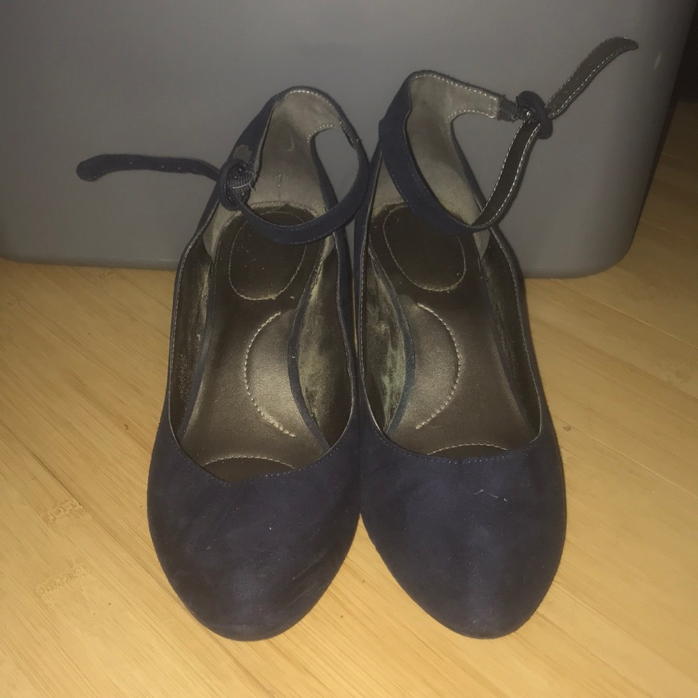 Blue Suade Heels
